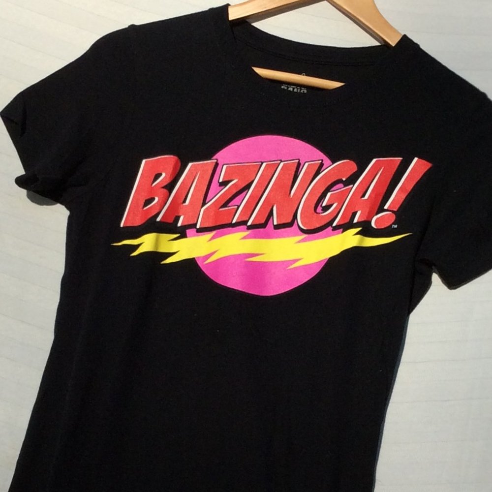 The Big Bang Theory bazinga black tee size small